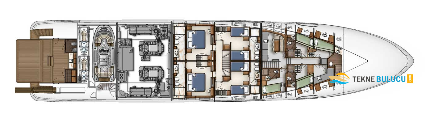 Benetti Crystal 140 2014 Model iç mekan 2