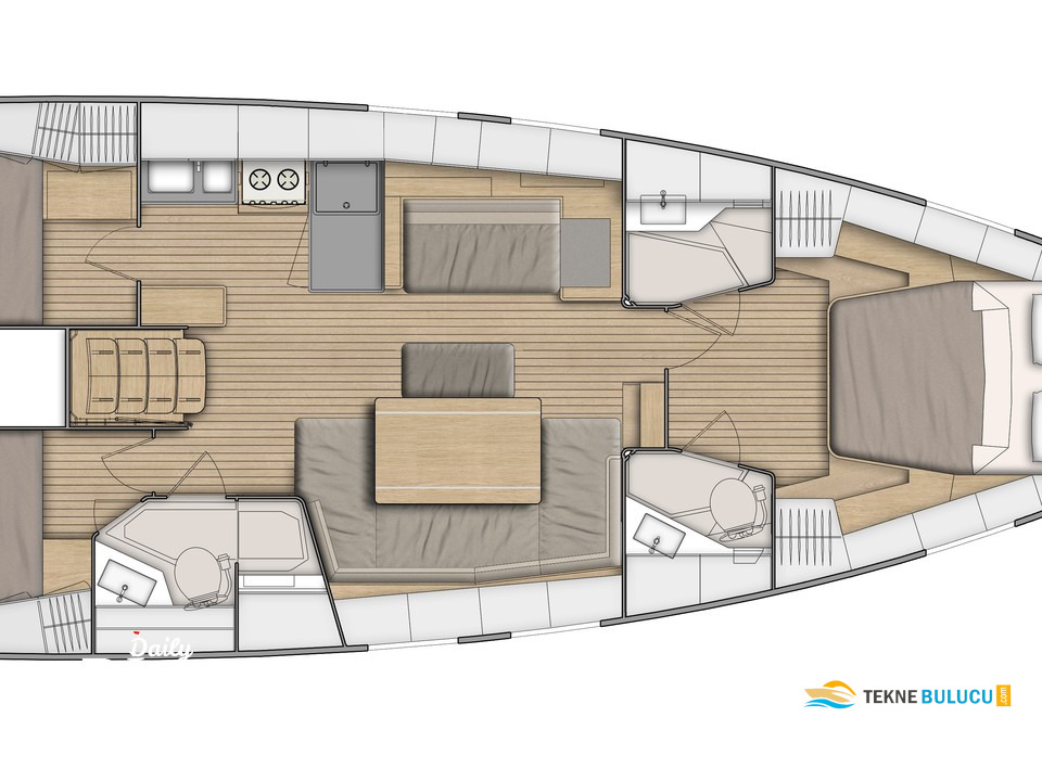 Beneteau Oceanis 46.1 2026 iç mekan 2