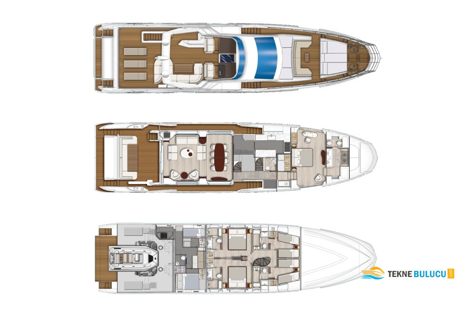 Azimut Grande 27 Metri 2018 iç mekan 3